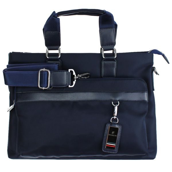 Textile briefcase (blue)