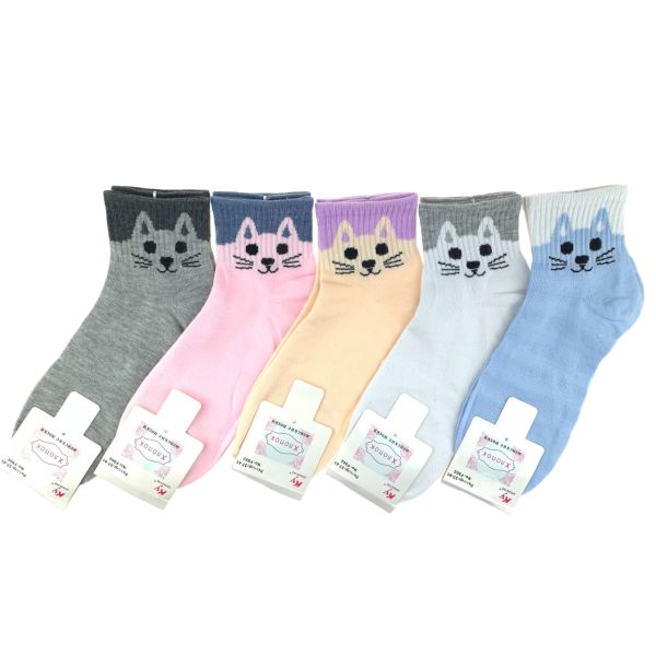 Women's socks with a cute print "Kitty"